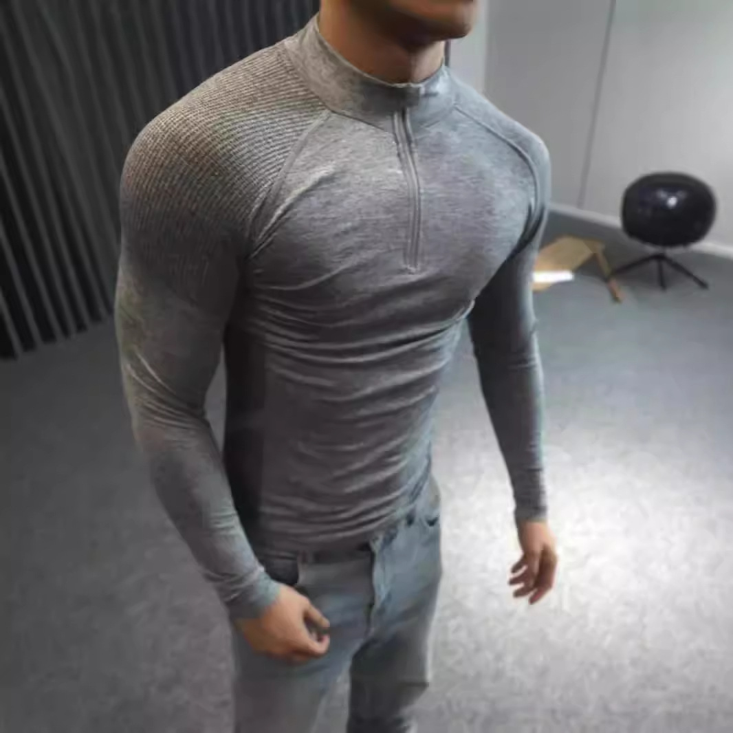Free delivery Men's T-Shirts Men's quick drying sports top thin round neck breathable fitness running short sleeved T-shirt