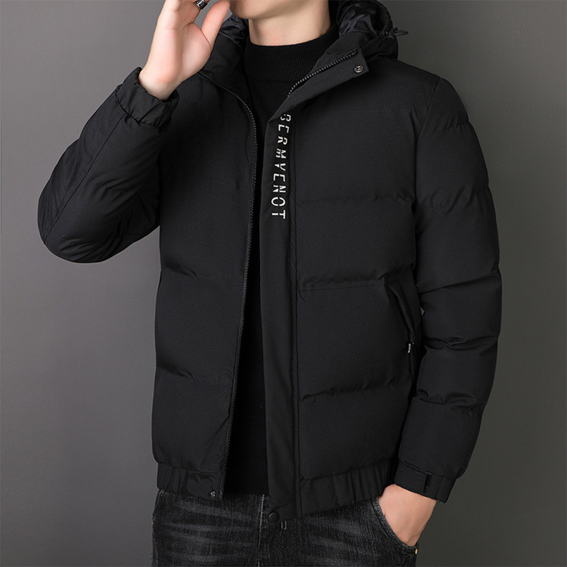 Winter New Waterproof Thickened for Men Youth Trendy Brand Short Hooded Coat Men's Casual Versatile Cotton Padded Jacket