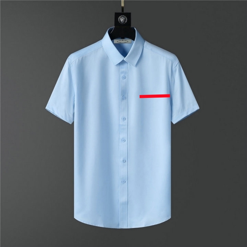 Luxury designer mens shirts fashion casual business social tee cocktail shirt brand Spring Summer slimming the most fashionable Men Short Sleeve-image-951032162
