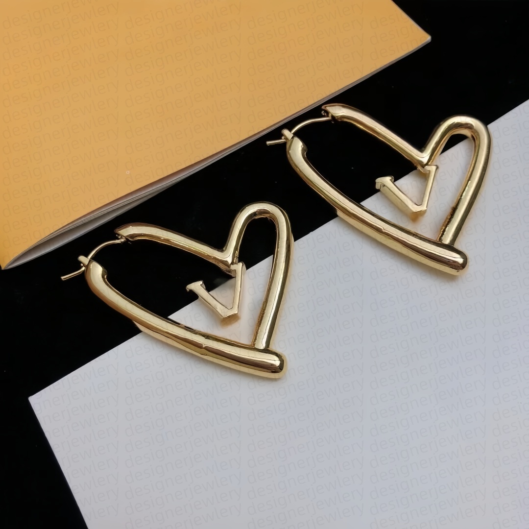 Gold earrings designer earrings luxury jewelry woman designer Express Fashion Attitude With Brand Logo Collocation Classic Silver Hoop letter ear-image-1092880098