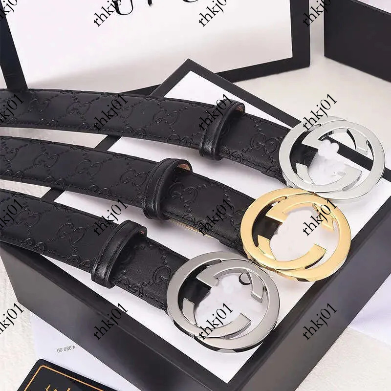 Designer Men's and Women's New Korean Style for Men Double G Smooth Buckle Genuine Leather Letter Fashion Trend Versatile Belt Factory Dir