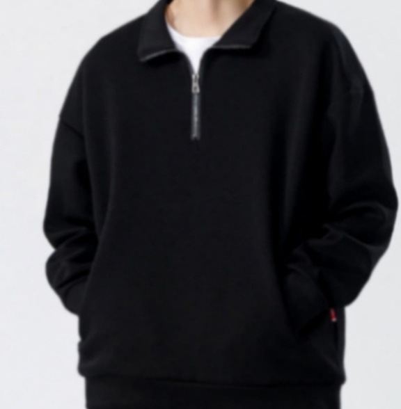 a514 Round Neck Sweatshirt for Men Spring and Autumn Style Loose Solid Color
