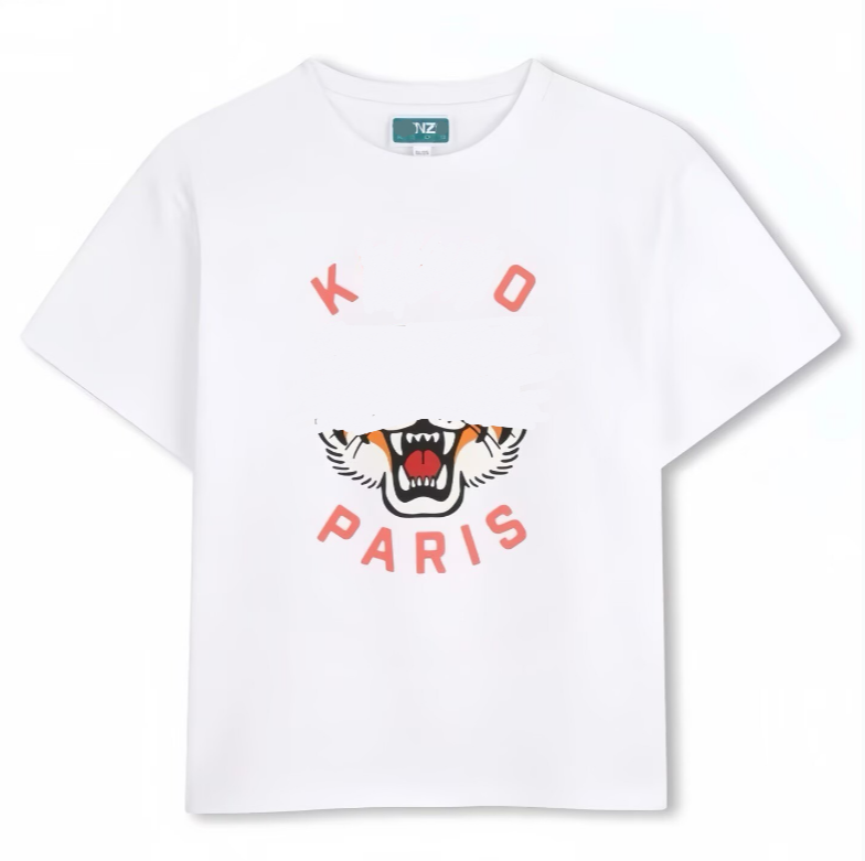 Cute Cartoon Tiger Kids Brand T-shirts Cotton Boys Girls Summer T-shirt Designer Children Short Sleeve Shirt Child Luxury Tops Tees L260508B0V0