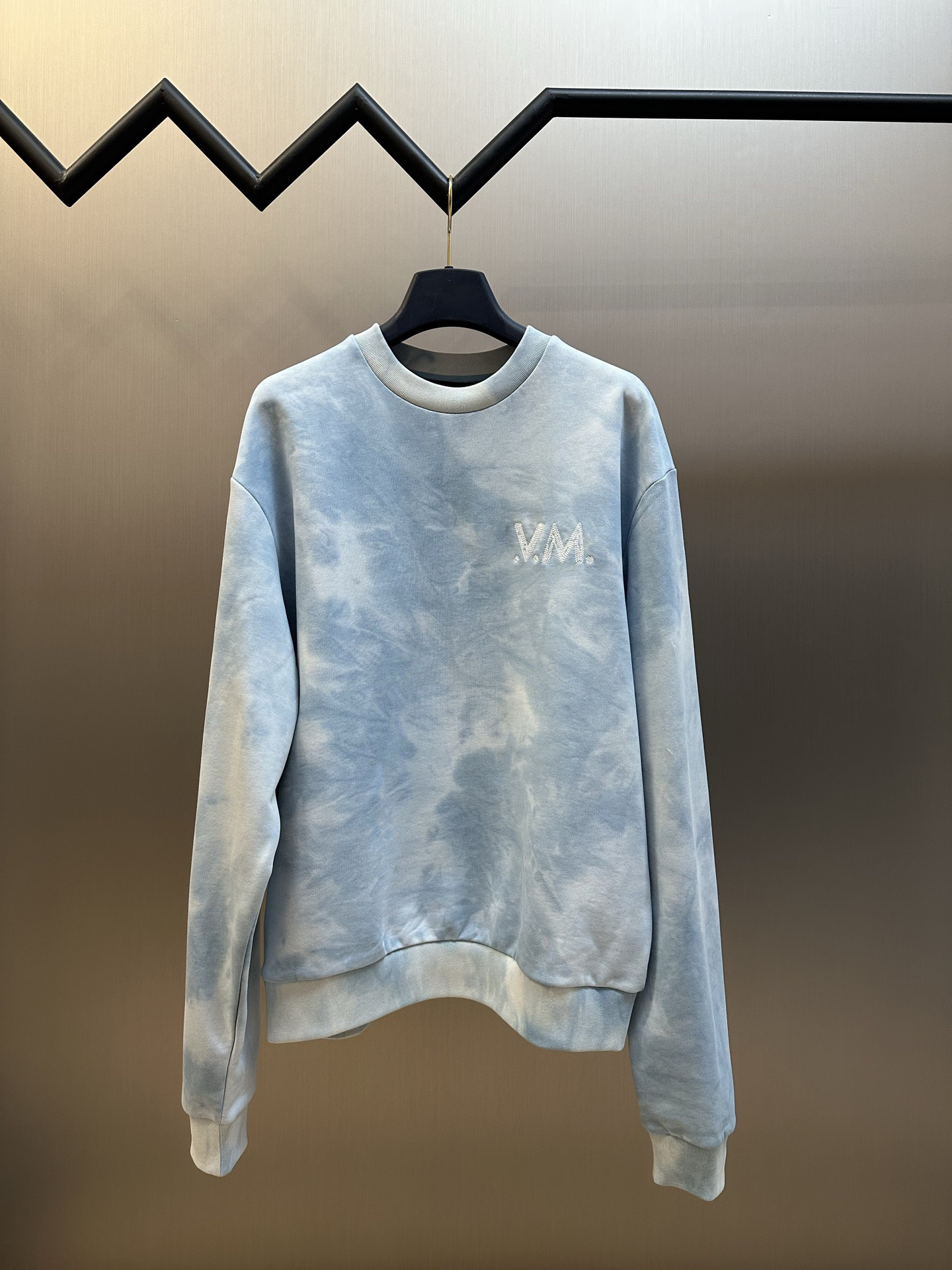 New AOP jacquard letter knitted sweater in autumn / winter acquard knitting machine e Custom jnlarged detail crew neck cotton 422r443