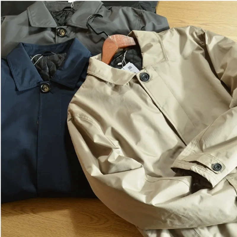 Waterproof Windproof Spring Mens Faion Casual Versatile Color Mid-Length Thin Mens Windbreaker Jaet Trendy 260123BJ