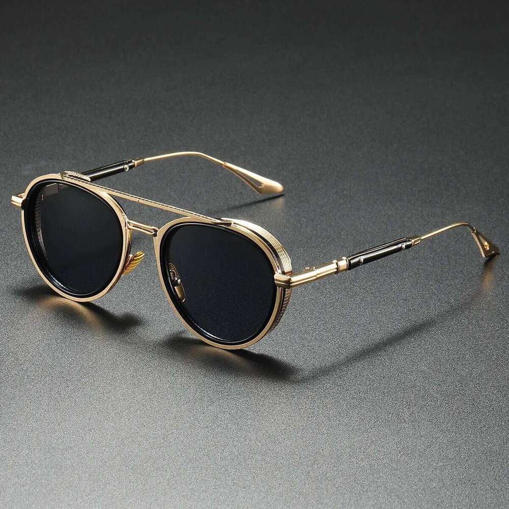 Lunettes De soleil exquises pour hommes, nouvelle marque De styliste ronde pilote Punk Sun homme unisexe, lunettes De luxe Lentes De Sol Hombre X