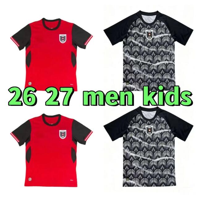 2026 Austria Soccer Jerseys 26 27 Souvenir Arnautovic Football Shirt Home Away Alaba Camisetas De Futbol Men Kids Sabitzer Lienhart Pre match uni-image-913802215