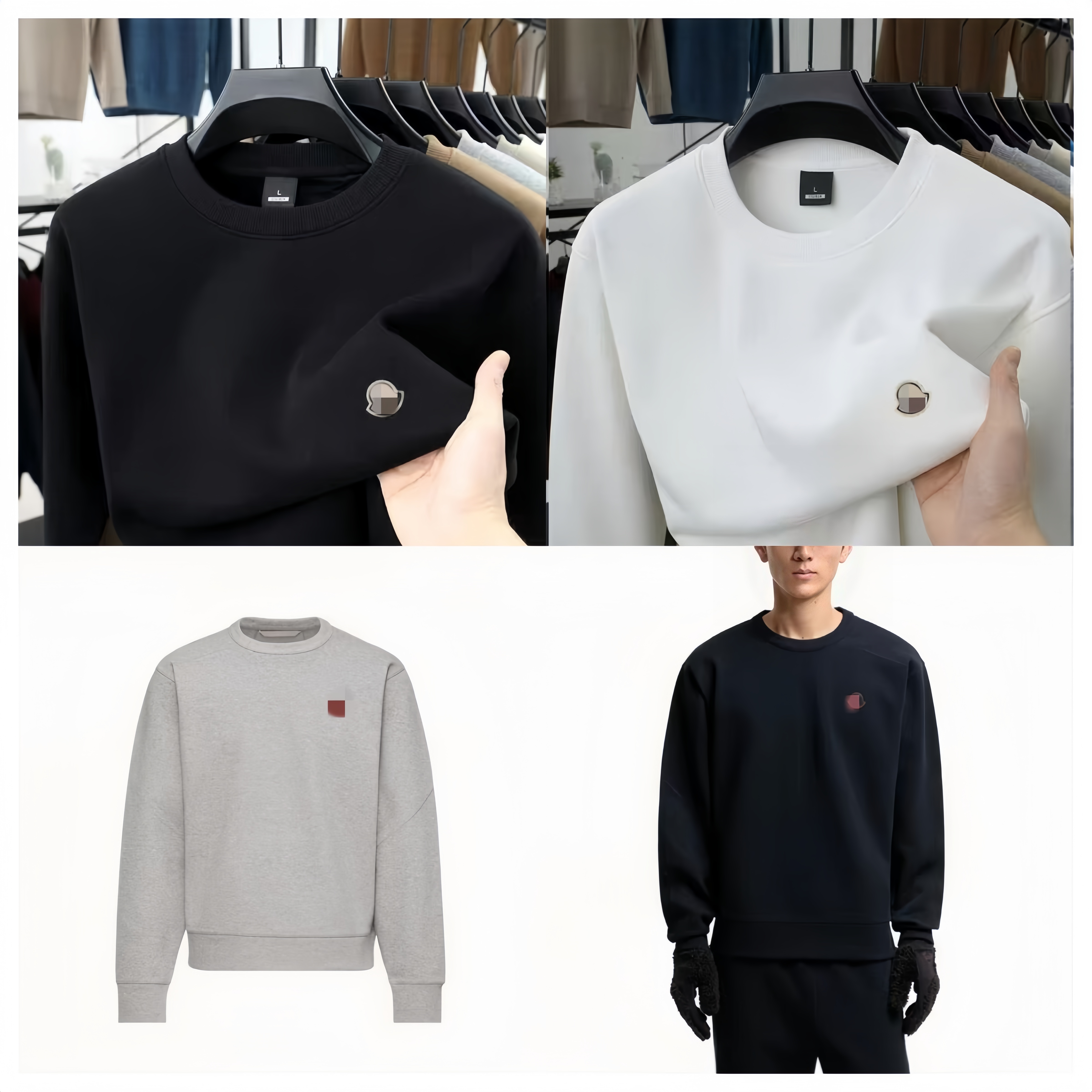 Sweatshirt MON Italy Brand Cotton Hoodie with Mon Logo Pullover Plus Size Jumpers Men Man Boy Hooded Designer Wear Sweatshirts Jacket4XL 5XL