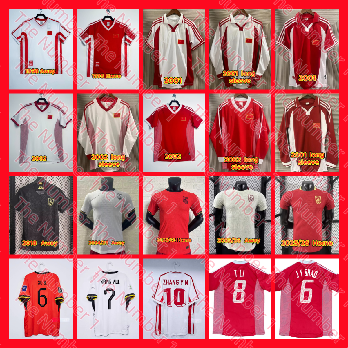 98 2001 02 18 2026 China retro soccer jersey Chinese national team Zhao Junzhe Sun Jihai Du Wei Ma Mingyu classic vintage Zhiyi Fan football shirt&