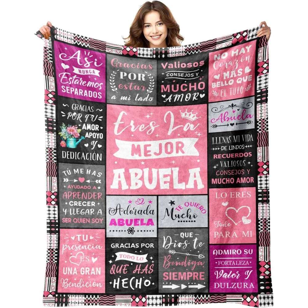 Perfect Gift to Abuela Blanket Anniversary Birthday Mother's Day Fathers day for Mom Mama Dad Wife Sister Grandma Thin Throw H260124-image-1093094577