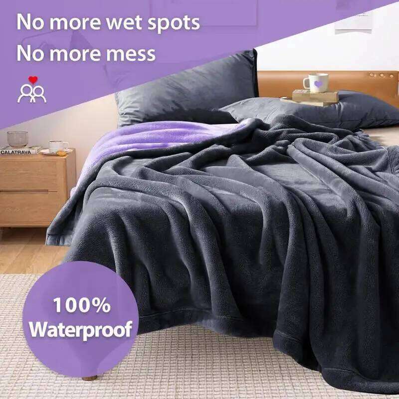 Waterproof Blanket Sofa Couch, Water Resistant BlanketReversible Leakproof Bed Cover for Adults Elderly Pets H260124-image-1093094630