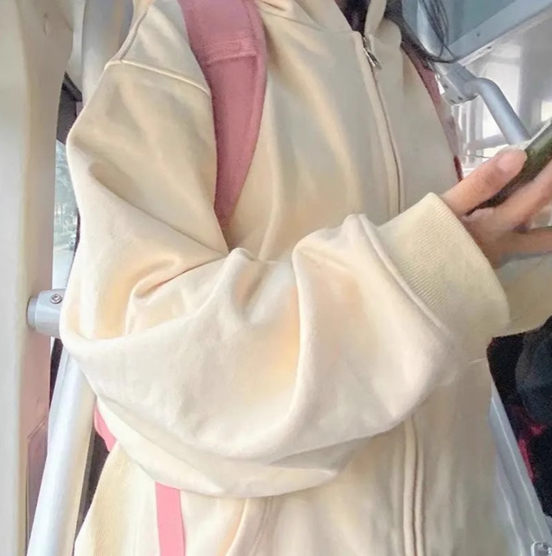 Veste Cardigan à capuche grise avec fermeture éclair pour femme, nouvelle collection automne/hiver 379, pour le début de l'automne