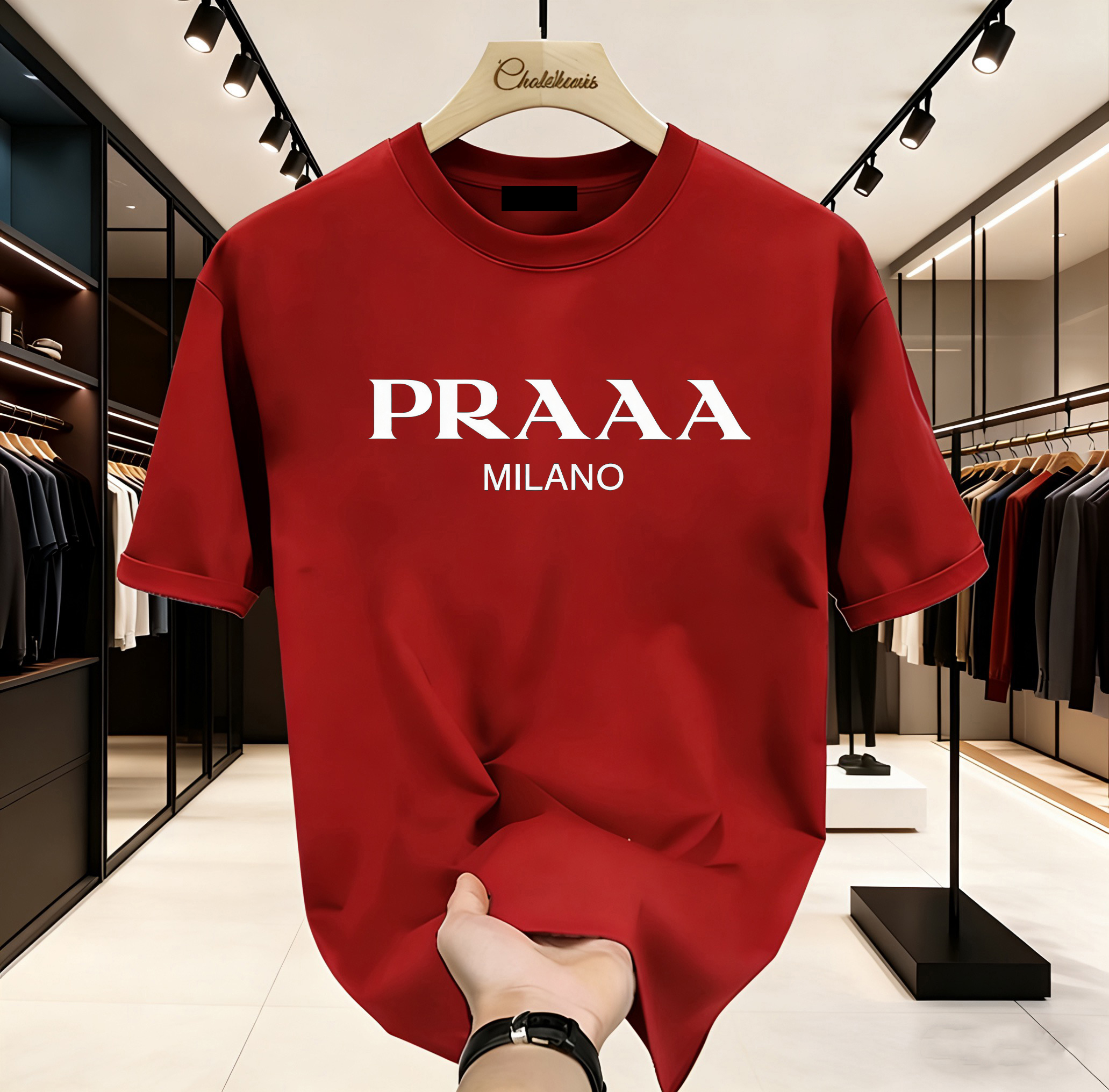 Trendy P Brand Mens and Womens Casual Letter Printed Round Neck Short Sleeve T Shirts Stylish High End Luxury Fashion tops tee