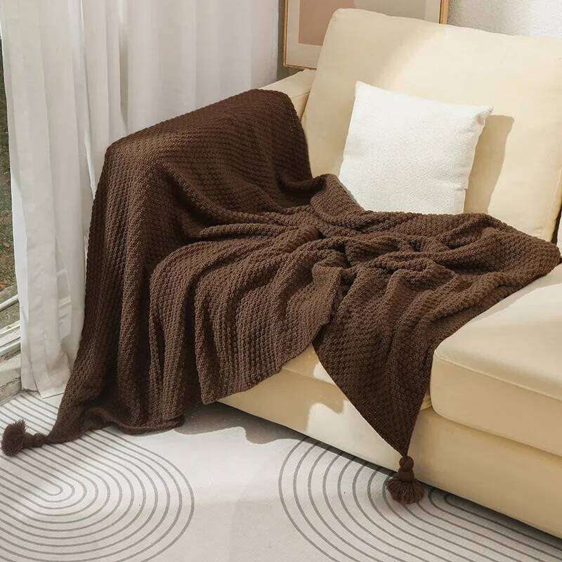 Nordic Tassel Knitted Solid Fringe For Bed Travel Sofa Shawl Throw Large Size Soft And Cozy Blanket Home Decor H260124-image-1093094301