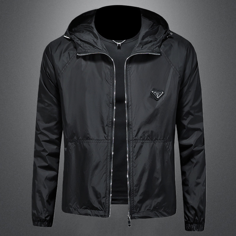 New 2026 High Quality Luxury Designer Mens Jackets Triangle Brand Logo Spring Autumn Coat Hooded Men Women Sports Windbreaker Casual Zipper Coats As