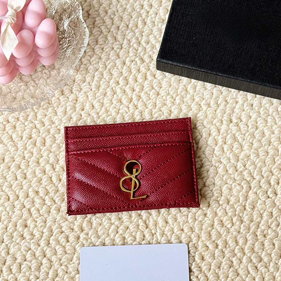 Designer Card Holders Lightweight Passport Clip Luxury Coin Purses Unisex Leather Wallet Solid Color Letter Credit Card Daily Outfit Square Shaped H