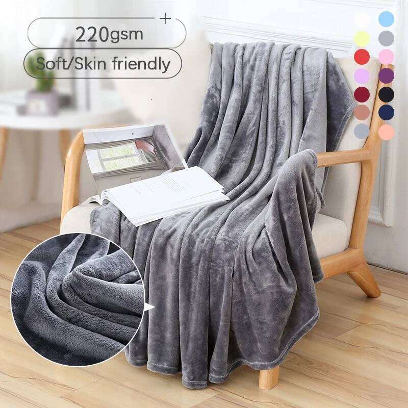 Fluffy Coral Velvet Flannel Plush Comfortable Thickened and Warm Soft Sofa Throw Blanket for Air-Conditioned Room Luxury H260124-image-1093094312