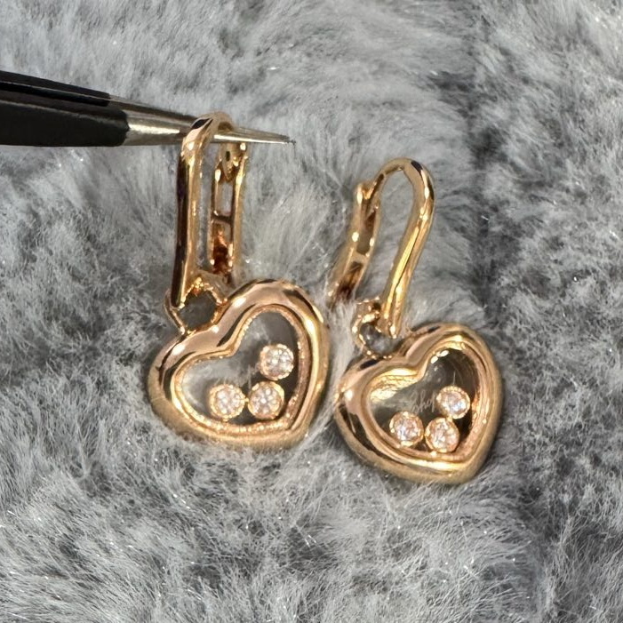 ADITA designer earring never fade gold plated 18K earrings with crystals premium for girlfriend With box anniversary gift classic style jewelry 007