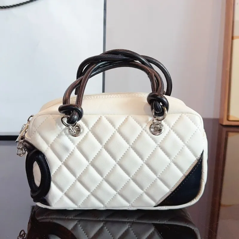 Femmes sacs à main de créateur chaînes Vintage sac Bowling en cuir véritable dame sacs à bandoulière de luxe sacs pour appareil photo classique s