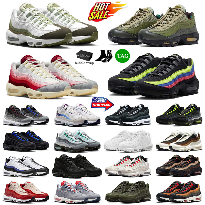 Scarpe firmate anni '95 95 Scarpe da corsa Scarpe da ginnastica di moda Classic Triple Nero Bianco Giallo Cool Grey Olive Midnight Navy Outdoor Uomo