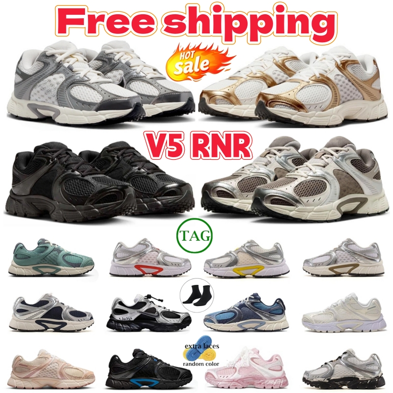 Livraison gratuite V5 RNR Chaussures de course Designer Mens Mesh respirant V5 Baskets Sail Fauna Brown Blanc Vast Gris Argent Noir Hommes Femmes