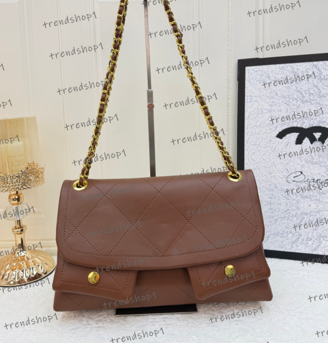 10A NEW luxury high quality CF 22 25 caviar women designer bag sheepskin diamond grid chain capacity bucket hand-held single shoulder bag tote bag