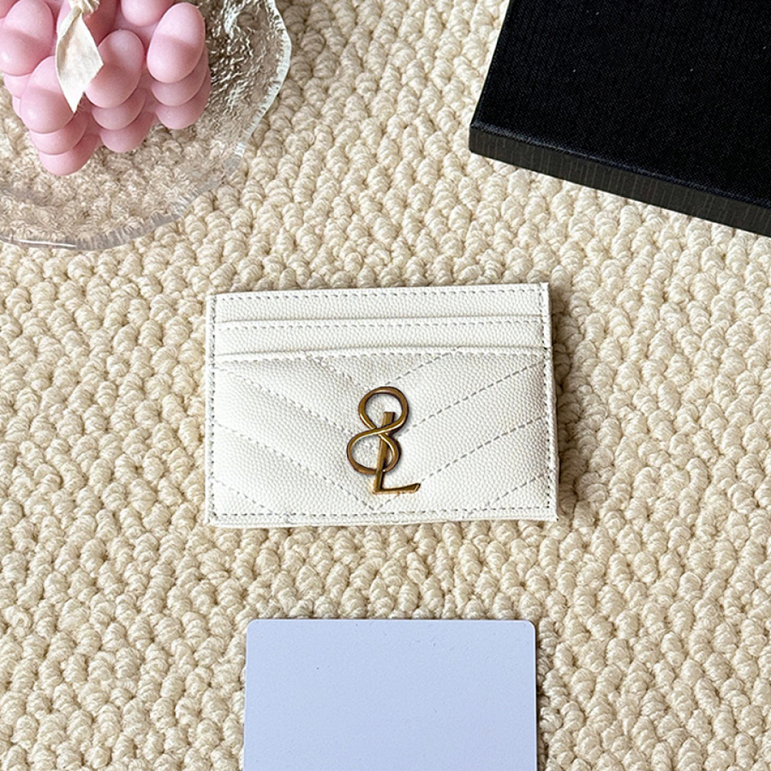 Designer Card Holders Lightweight Passport Clip Luxury Coin Purses Womens Leather Wallet Solid Color Letter Credit Card Daily Outfit Square Shaped H