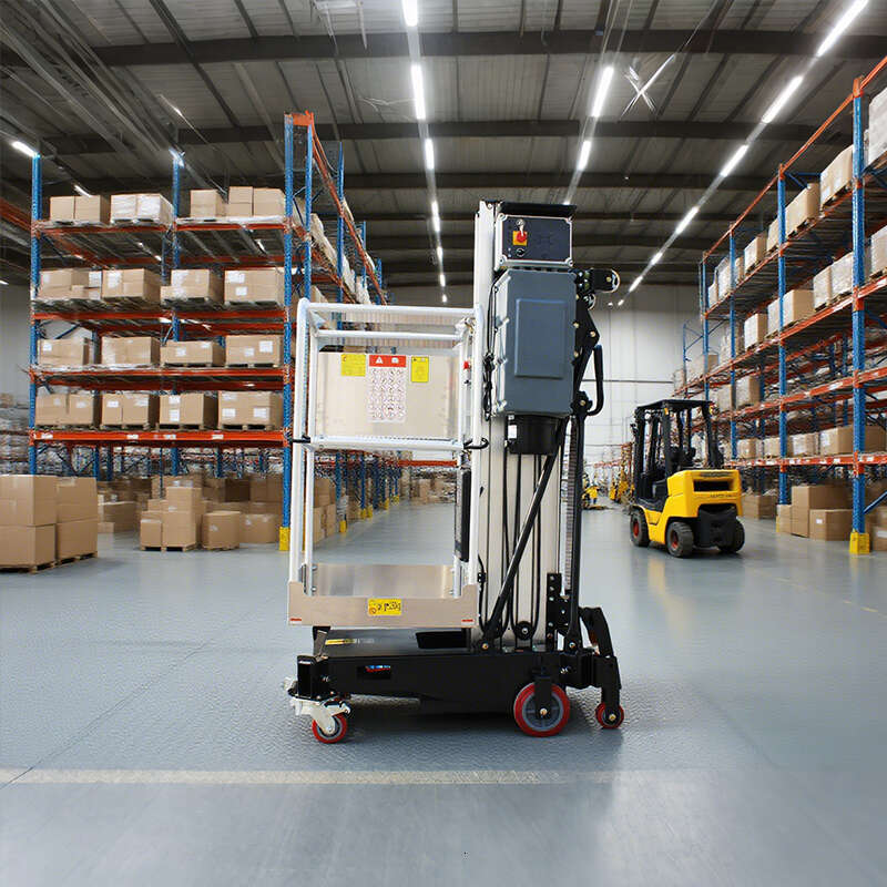 Single Person Aluminum Lift 10.4m Platform Height Electric Hydraulic Man Lift for Church High Ceiling Repair Stable Vertical Elevation Tool-image-1093147475