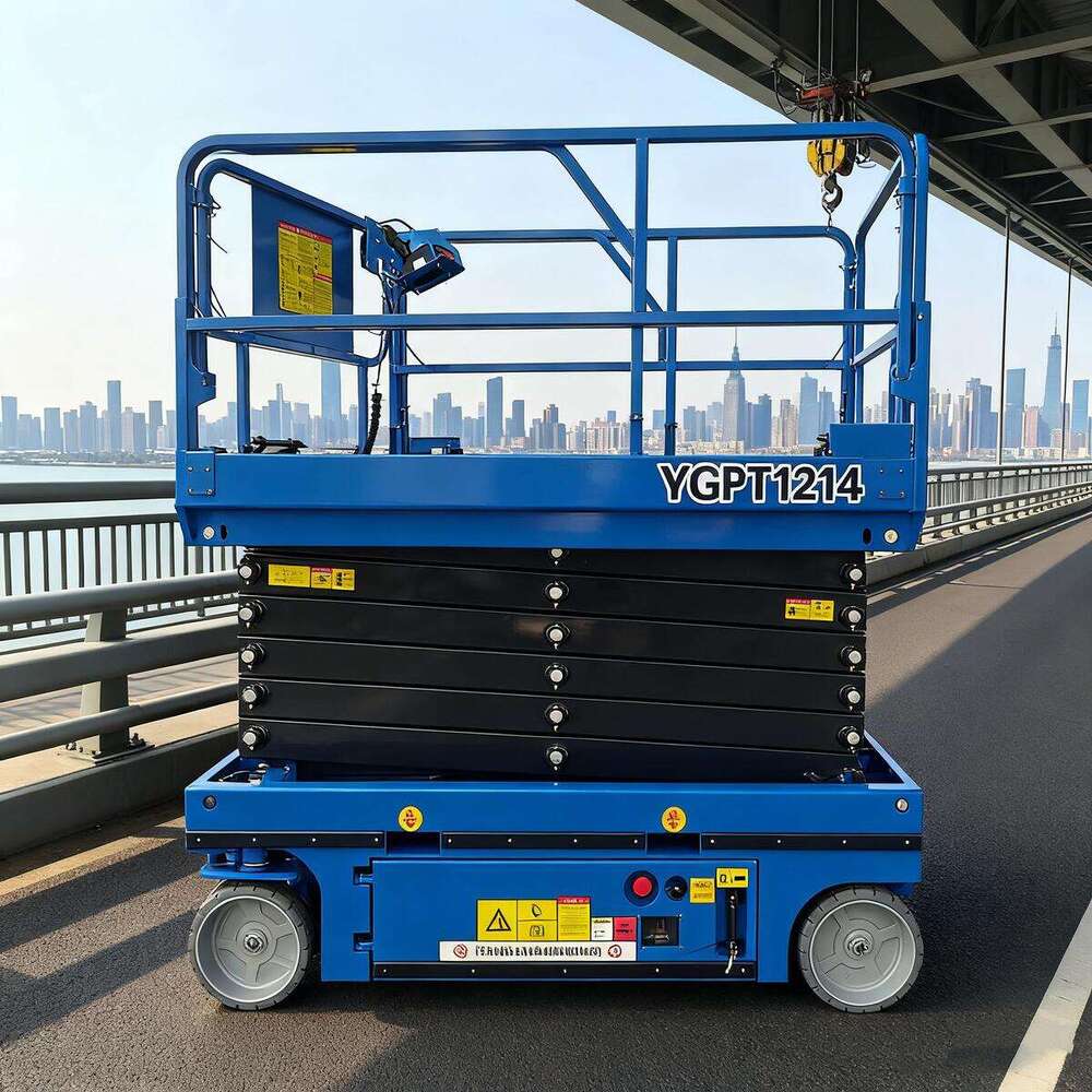 Electric Mobile Scissor Lift 6m Compact Self Walking Aerial Platform For Interior Painting And Decoration With Smooth Lifting System-image-1093276712