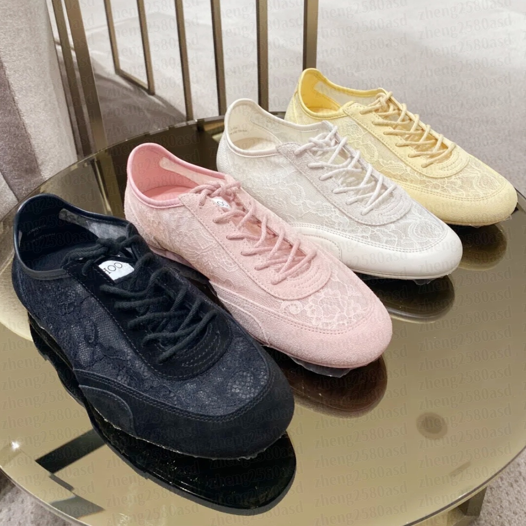 Luxury Loafers Pink Casual sneaker Designer Ballet Flat shoe for Woman Lace Low Heel trainer shoe DHgate track walk tennis youth athletic Run outdoo