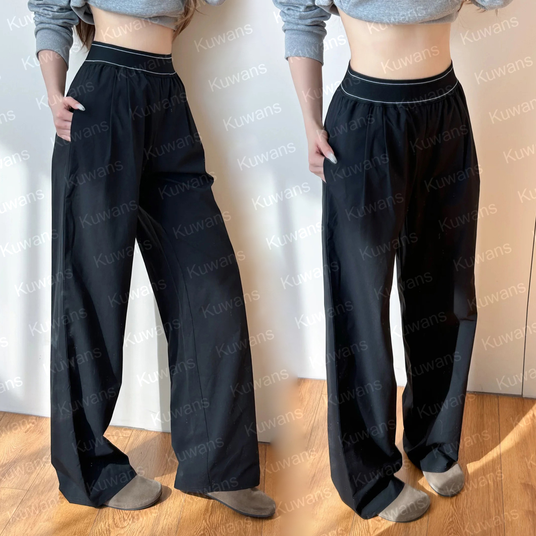 Designer Women Suit Up Trouser Pants Yoga Jogging Straight Wide Leg Gym Long High Waist Training Fashion Lady Casual Pant Sports Dance Jogger-image-1093194382