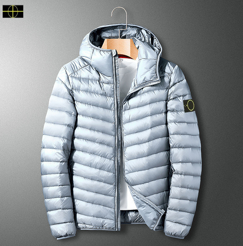 New Designer Men's Winter Down Jacket - Stones Men's Lightweight Down Coat, Islands Men's and Women's Warm Fleece Jacket, Outdoo