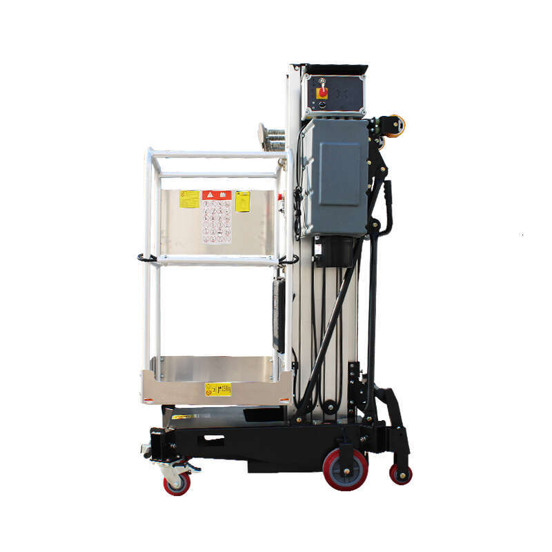 Single Mast Aluminum Lift 10.4m Height 150kg Loading Capacity One Man Aerial Work Platform for Building Repair Vertical Lifting Device-image-1093163991