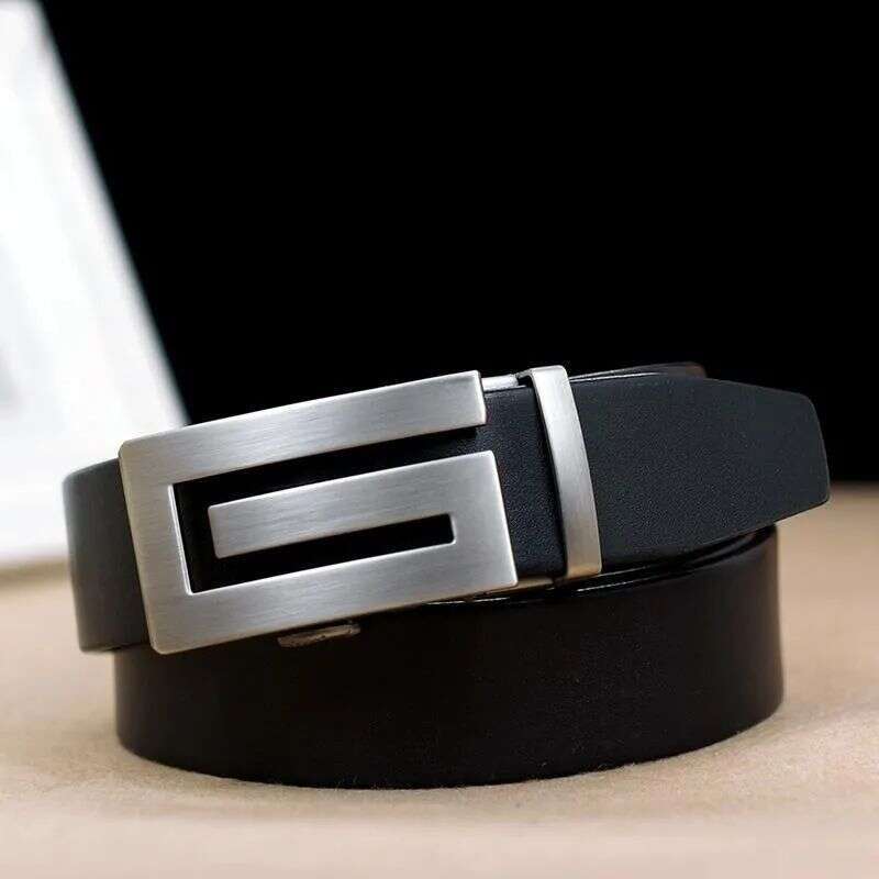 High-End Genuine Leather Pure Top Layer Cowhide Automatic Buckle Large G Style 3.5Cm Versatile Durable Men 's Belt