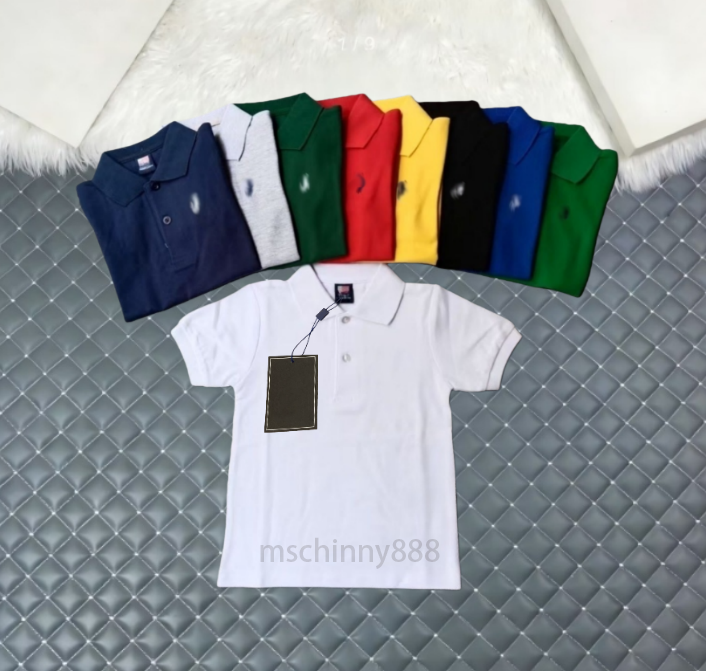 T-shirts enfant garçon fille designer polos manches courtes broderie petit cheval été haut tee-shirt vêtements