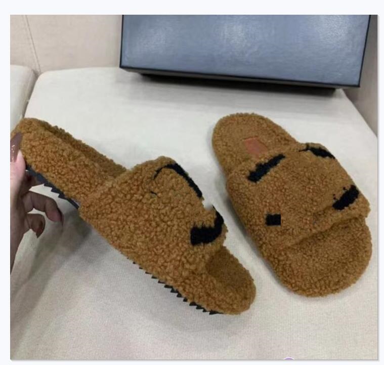 PASEO FLAT NEW COMFORT MULE Luxury Slide Designer Fashion Women Wool Sandals Warm Comfort Slippers Woman Slipper Shoes Slides Scuffs fur shoe Sandal