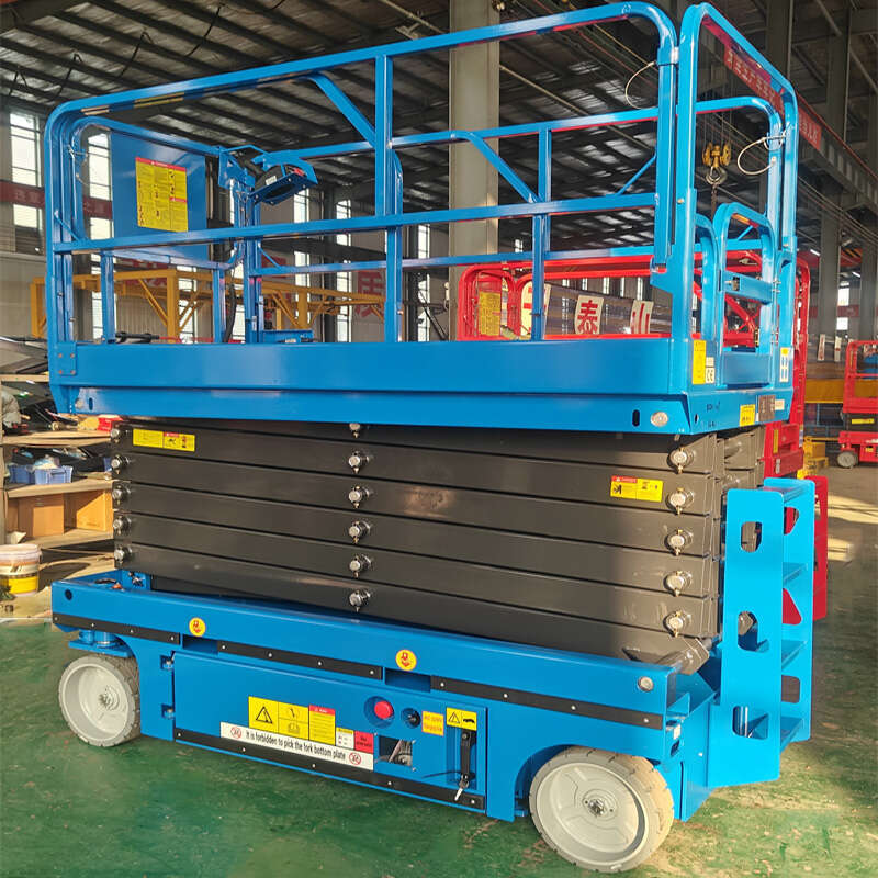 Motorized Scissor Lift 10m Self Propelled Aerial Work Platform With Smooth Proportional Drive For Easy Navigation In Tight Areas-image-1093269726