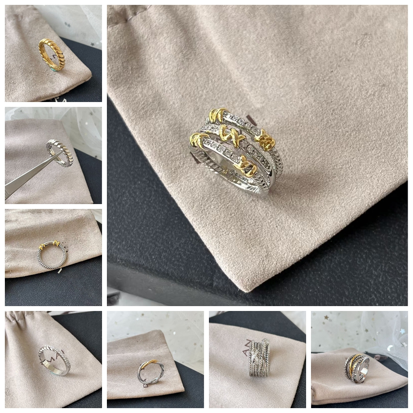 Ring designer ring luxury jewelry brand rings for women Alphabet letter silvery design fashion casual gift jewelry Inlay Day gift rings szie 6-11-image-958736532