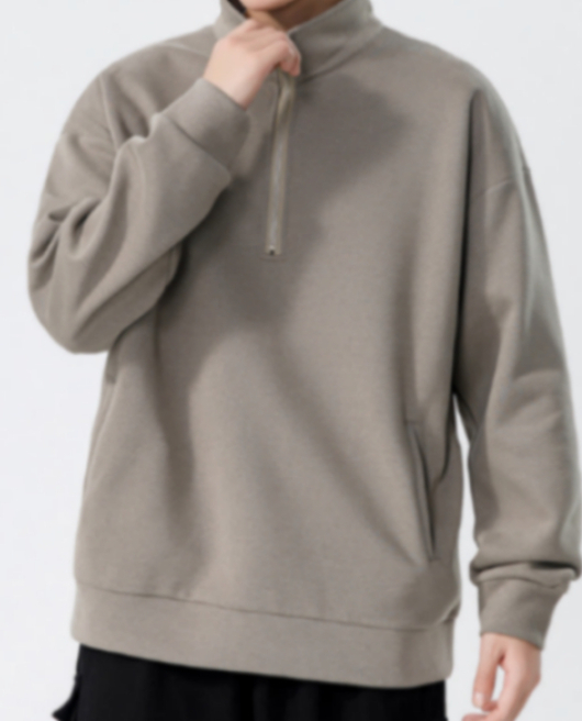 a656 Turtleneck Sweatshirt for Men Autumn and Winter Thickened Loose Trendy Solid