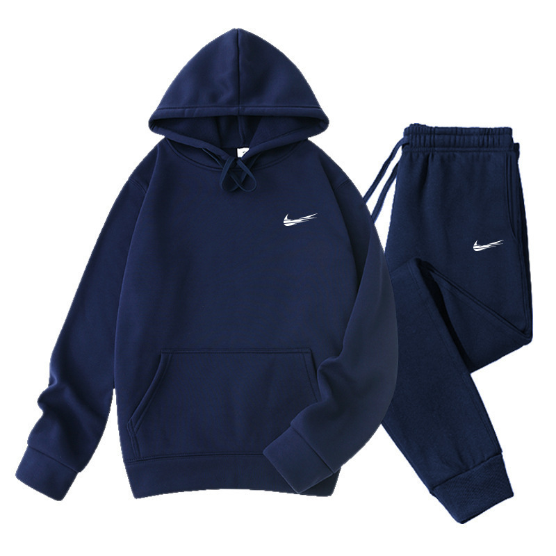 2026 Men's Tracksuits Autumn And Spring Pattern Casual Two-Piece Set Hooded Sweatshirt Pants With Pockets Regular Fit Outdoor Sport Suit