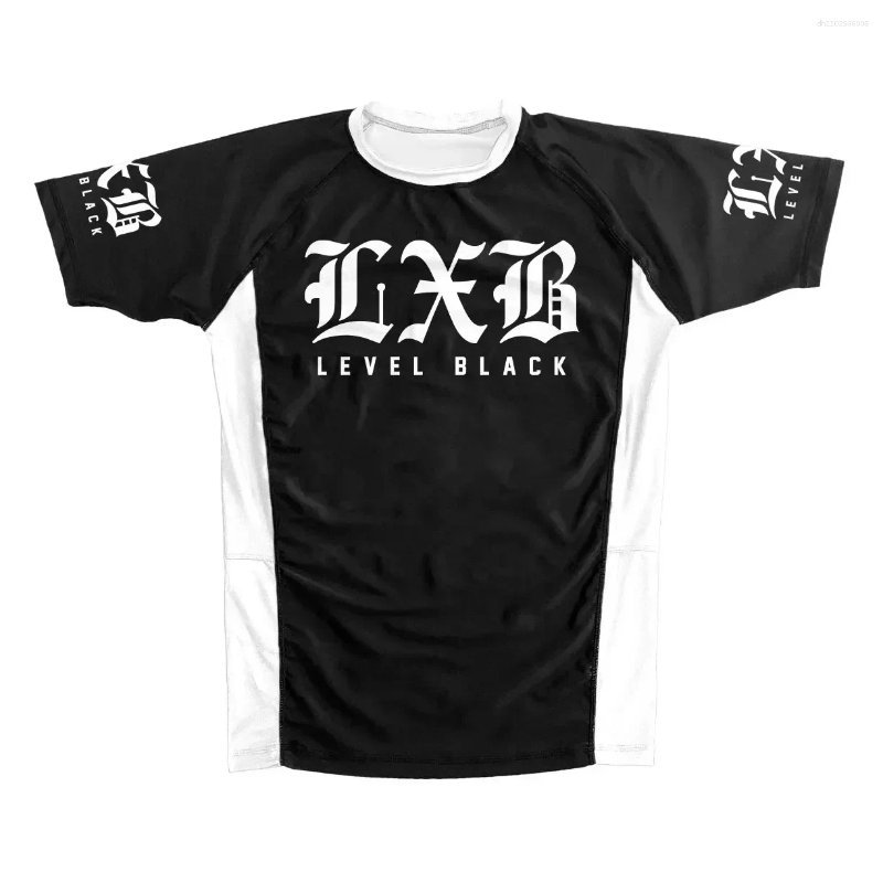 Men's Shirts LXB AJJ T Shirt 24/25 LEVEL BLACK Casual Fitness Men Clothing ADCC RASH GUARD Tshirts Fashion Women Short Sleeve A