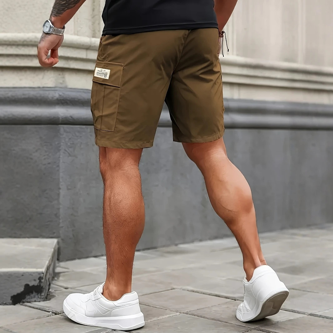 Pantalones cortos Hombre Cargo Casual para trabajo al aire libre Senderismo Viajes Durable Cómodo Multi bolsillo Ajuste ligero 260127 L260612