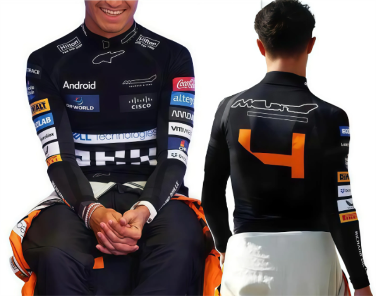 F12025 Racing Suit New F1 Logo Tight-Fitting Long-Sleeved T-Shirt Customisation Matching Style