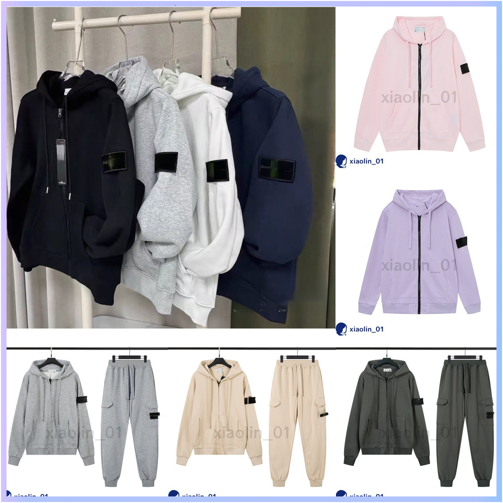 Stones Jacket Islands Cargo Jumper Hommes Femmes Noir Sweat-shirt à manches longues pour hommes et femmes - Veste de pull de marque décontractée