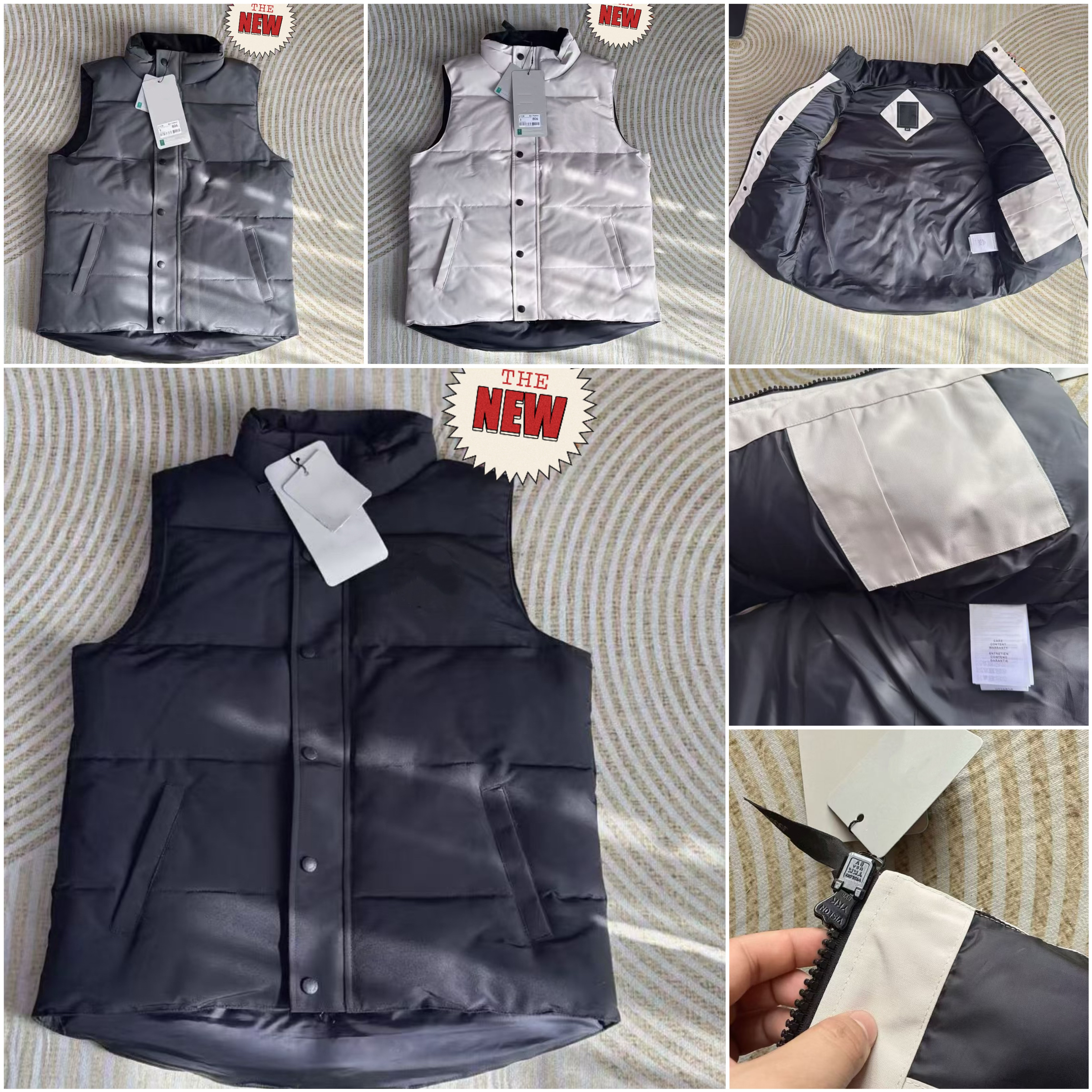 Mens Vests Designer Jackets men Puffer vests Top Canadian Puffer Jacket Femme Gilet Parka Zipper Button Letter Embroidery Slim Outerwear Windbreaker