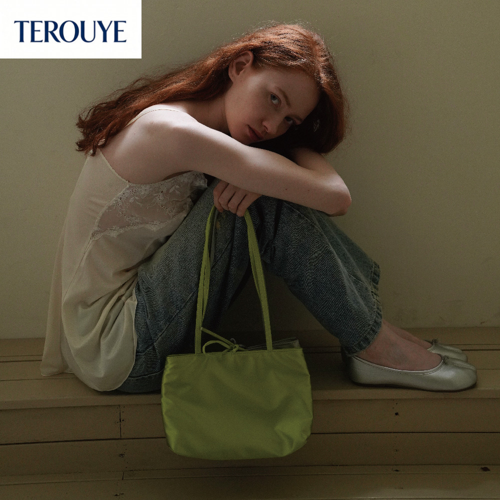 terouye autumn and winter new french satin bow underarm bag niche design bag simple and fashionable bag style womens shoulder bag