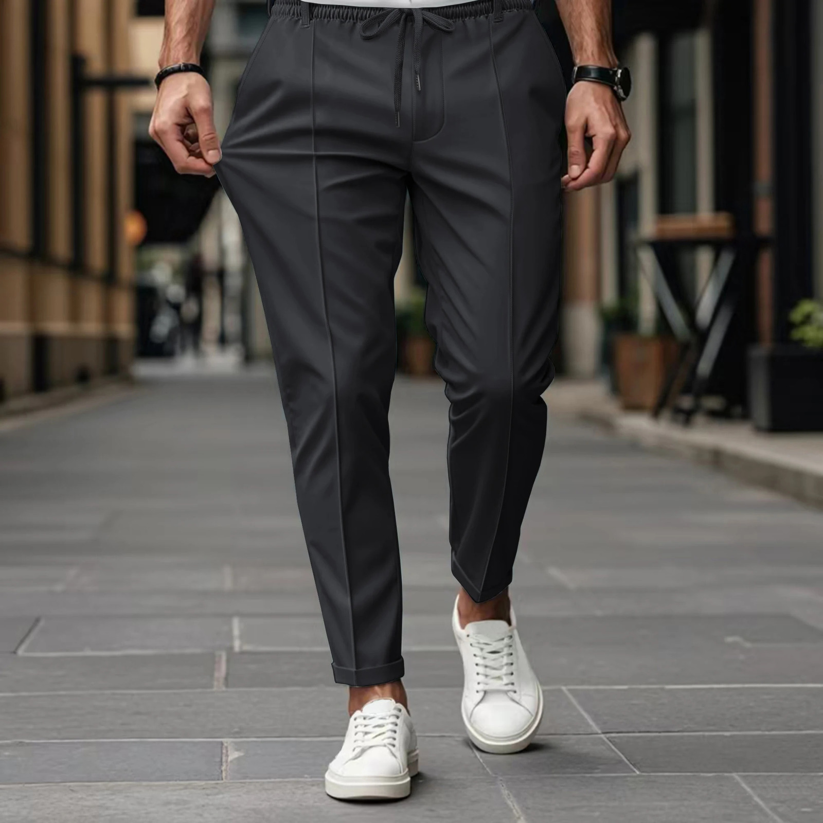 SolidColor HighQuty Mens StraightLeg Trousers The Summer Style Is Fashionable And Comfortable Suitable For Daily Wear 260127 L260612