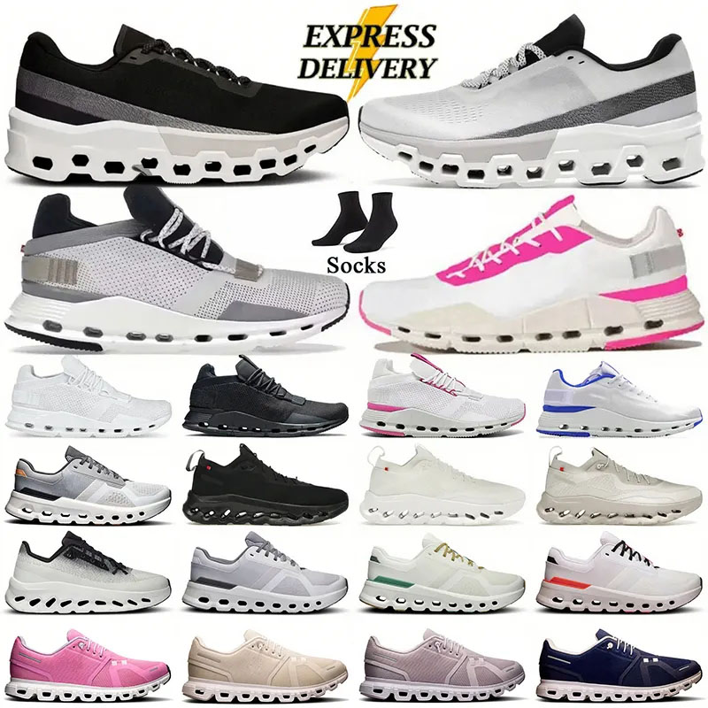 Vente promotionnelle et livraison gratuite Cloudes Nova 5x3 ons coureurs monstre chaussures de course Nova Monster tout noir blanc perle Glacier