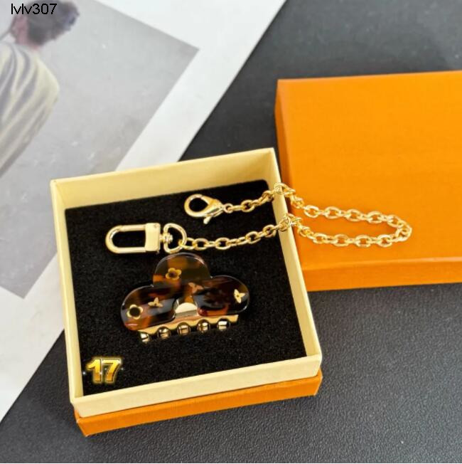 Jewelry Clips Fashion Clip Keychains Luxury Clover Designer Hairpins Keychain Barrettes Cute Key Ring Womens Charm Bag Holder Headwear accessories H