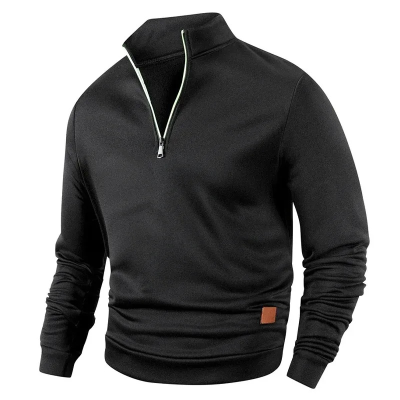 Game Animal Mens Half Zipper Sweatshirts Long Slve Solid Pullover Turtleneck Strtwear Warm Jacket Sport Coats Outerwear 260127 L260612